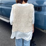 リボンレースかぎ編みベスト | non-hedge | 詳細画像17