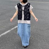 リボンレースかぎ編みベスト | non-hedge | 詳細画像12