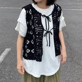 リボンレースかぎ編みベスト | non-hedge | 詳細画像13