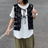 リボンレースかぎ編みベスト | non-hedge | 詳細画像14