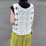 リボンレースかぎ編みベスト | non-hedge | 詳細画像4