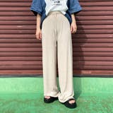 ベージュ | セルフカット楊柳ワイドパンツ | non-hedge