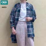 グリーン | スラブチェックシャツチュニック レディース ファッション | non-hedge