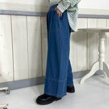 デニム切替ワイドパンツ | non-hedge | 詳細画像7