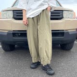 カーキ | 裾スモッキングパンツ | non-hedge
