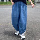 ブルー | 裾スモッキングパンツ | non-hedge