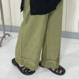 カーキ | スカラップレースペチパンツ | non-hedge