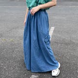 ブルー | サス付きカーゴワイドパンツ | non-hedge 