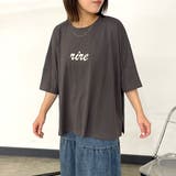 チャコールグレー | ロゴ箔プリントBIGTシャツ | non-hedge