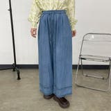 デニム裾ダブルフリルワイドパンツ | non-hedge  | 詳細画像9 