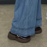 デニム裾ダブルフリルワイドパンツ | non-hedge  | 詳細画像15 