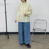 デニム裾ダブルフリルワイドパンツ | non-hedge  | 詳細画像16 