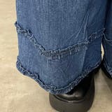 デニム裾ダブルフリルワイドパンツ | non-hedge  | 詳細画像21 