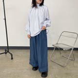 デニム裾ダブルフリルワイドパンツ | non-hedge  | 詳細画像22 