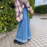 デニム裾刺繍ワイドパンツ | non-hedge  | 詳細画像9 