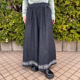 デニム裾刺繍ワイドパンツ | non-hedge  | 詳細画像14 