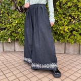 デニム裾刺繍ワイドパンツ | non-hedge  | 詳細画像15 