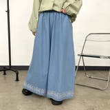 デニム裾刺繍ワイドパンツ | non-hedge  | 詳細画像23 