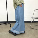 デニム裾刺繍ワイドパンツ | non-hedge  | 詳細画像25 