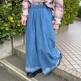 デニム裾刺繍ワイドパンツ | non-hedge  | 詳細画像6 