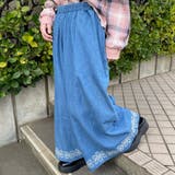 デニム裾刺繍ワイドパンツ | non-hedge  | 詳細画像7 