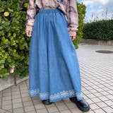 デニム裾刺繍ワイドパンツ | non-hedge  | 詳細画像8 
