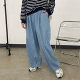 デニム裾ドロストイージーパンツ | non-hedge  | 詳細画像2 