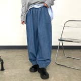 デニム裾スモッキングパンツ | non-hedge  | 詳細画像12 
