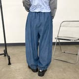 デニム裾スモッキングパンツ | non-hedge  | 詳細画像14 