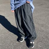 デニム裾スモッキングパンツ | non-hedge  | 詳細画像2 