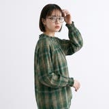 グリーン | チェックスモッキングプルオーバー | non-hedge