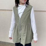 カーキ | ZIPフリルベスト | non-hedge 