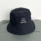 ブラック | ロゴ刺繍バケットハット | non-hedge