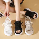 ★WEB限定★レースアップメッシュスポーツサンダル | non-hedge  | 詳細画像1 