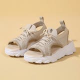 ベージュ | ★WEB限定★レースアップメッシュスポーツサンダル | non-hedge 