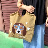 ドッグ刺繍コードハンドルトートバッグ | non-hedge | 詳細画像1