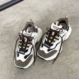 ブラウン | 配色ダッドスニーカー | non-hedge 