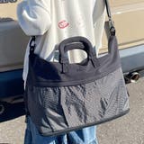 ブラック | 撥水配色トラベルトートバッグ2 | non-hedge