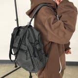 ブラック | 撥水チェックリュックサック | non-hedge