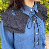 ブラック | 花モチーフ付け襟 | non-hedge 