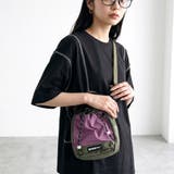 パープル | 撥水配色ミニショルダーバッグ | non-hedge 