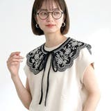 ブラック系２ | 刺繍レース付け襟 | non-hedge 
