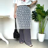 レーススカートレイヤードパンツ | non-hedge  | 詳細画像1