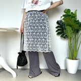 レーススカートレイヤードパンツ | non-hedge  | 詳細画像2