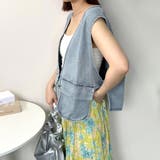 デニムショートベスト | non-hedge | 詳細画像26