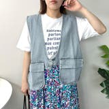 デニムショートベスト | non-hedge | 詳細画像11