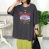 チャコール | レストランプリントビッグTシャツ | non-hedge 