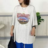 グレー | レストランプリントビッグTシャツ | non-hedge 