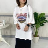 オフホワイト | レストランプリントビッグTシャツ | non-hedge 