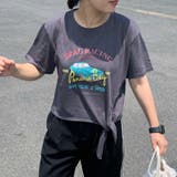 チャコール | ★WEB限定★裾絞りプリントTシャツ | non-hedge